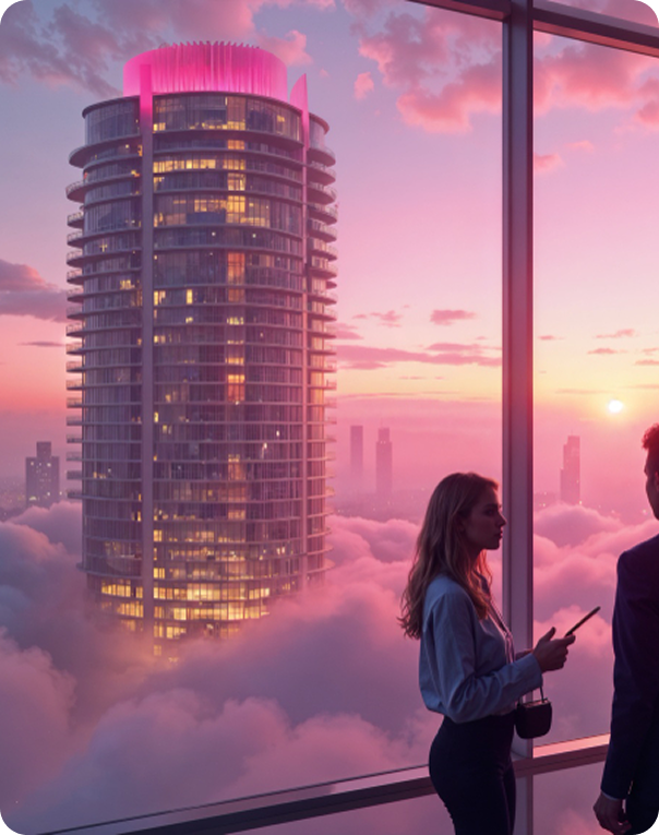 City skyline at dusk representing enterprise cloud infrastructure