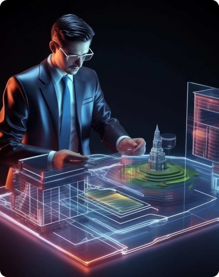 Consultant reviewing governance policy on a digital interface